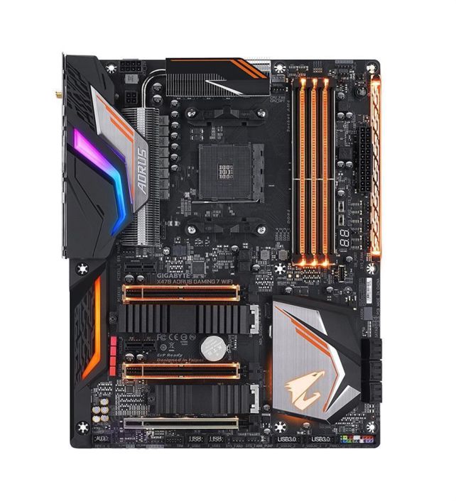 X470 AORUS GAMING 7 WIFI Gigabyte Socket AM4 AMD X470 Chipset AMD Ryzen Processors Support DDR4 4x DIMM 6x SATA 6.0Gb/s ATX Motherboard (Refurbished)