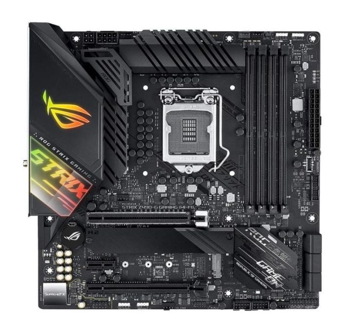 90MB1300-M0EAY0 ASUS ROG STRIX Z490-G GAMING (WI-FI) Socket LGA 1200 Intel Z490 Chipset 10th Generation Intel Core/ Pentium Gold & Celeron Processors Support DDR4 4x DIMM 6x SATA 6.0Gb/s Micro-ATX Motherboard (Refurbished)