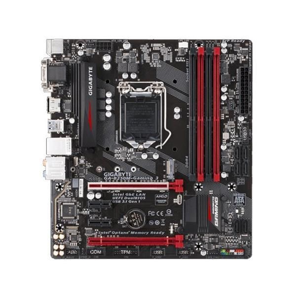GA-B250M-Gaming3(rev.1.0) Gigabyte Socket LGA 1151 Intel B250 Express Chipset 7th/6th Generation Core i7 / i5 / i3 / Pentium / Celeron Processors Support DDR4 4x DIMM 6x SATA 6.0Gb/s Micro-ATX Motherboard (Refurbished) GA-B250M-Gaming 3 (rev. 1.0)