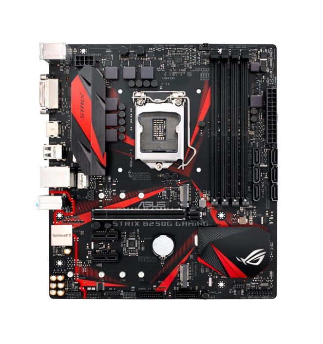 ROG STRIX B250G GAMING Asus Socket LGA 1151 Intel B250 Chipset 7th/6th Generation Core i7 / i5 / i3 / Pentium / Celeron Processors Support DDR4 4x DIMM 6x SATA 6.0Gb/s ATX Motherboard (Refurbished)