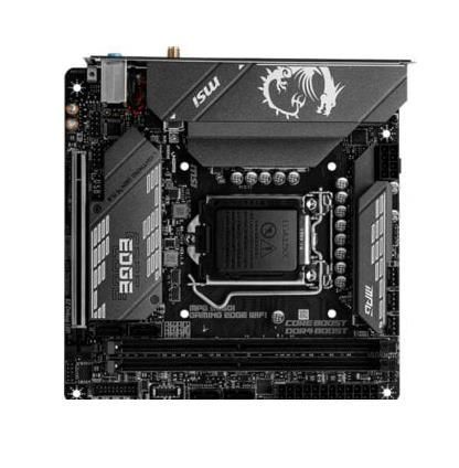 MPG B560I GAMING EDGE WIFI MSI Socket LGA 1200 Intel B560 Chipset Core / Pentium Gold / Celeron Processors Support DDR4 2x DIMM 6x SATA3 6.0Gb/s Mini-ITX Motherboard (Refurbished)