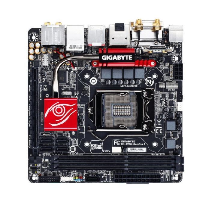 GA-Z97N-Gaming 5 Gigabyte Socket LGA 1150 Intel Z97 Express Chipset Core i7 / i5 / i3 Pentium / Celeron / Processors Support DDR3 2x DIMM 5x SATA 6.0Gb/s Mini-ITX Motherboard (Refurbished)