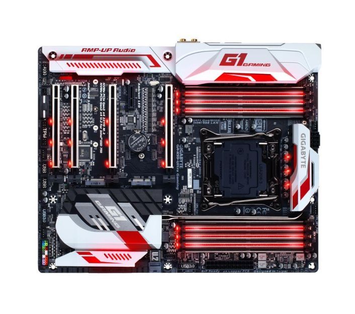 GA-X99-Ultra Gaming (rev. 1.0) Gigabyte Socket LGA 2011-3 Intel X99 Express Chipset Xeon E5-1600/ E5-2600/ E5-4600 v3/v4 Core i7 Processors Support DDR4 8x DIMM 10x SATA ATX Motherboard  (Refurbished)