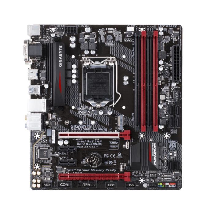 GA-B250M-Gaming 3 Gigabyte Socket LGA 1151 Intel Z170 Express Chipset 7th/6th Generation Core i7 / i5 / i3 / Pentium / Celeron Processors Support DDR4 4x DIMM 6x SATA 6.0Gb/s Micro ATX Motherboard (Refurbished)