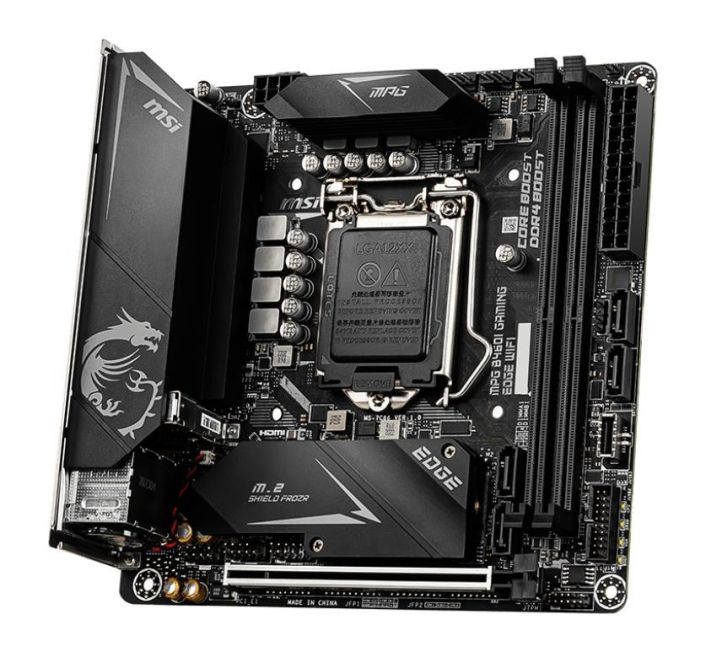 MPG B460I GAMING EDGE WIFI MSI Socket LGA 1200 Intel B460 Chipset Core i9 Processors Support DDR4 2x DIMM 4x SATA3 6.0Gb/s Mini-ITX Motherboard (Refurbished)