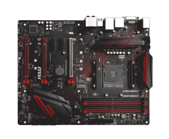 X470 Gaming Plus MSI Socket AM4 AMD X470 Chipset AMD Ryzen 7 Processors Support DDR4 4x DIMM 6x SATA 6.0Gb/s ATX Motherboard (Refurbished)