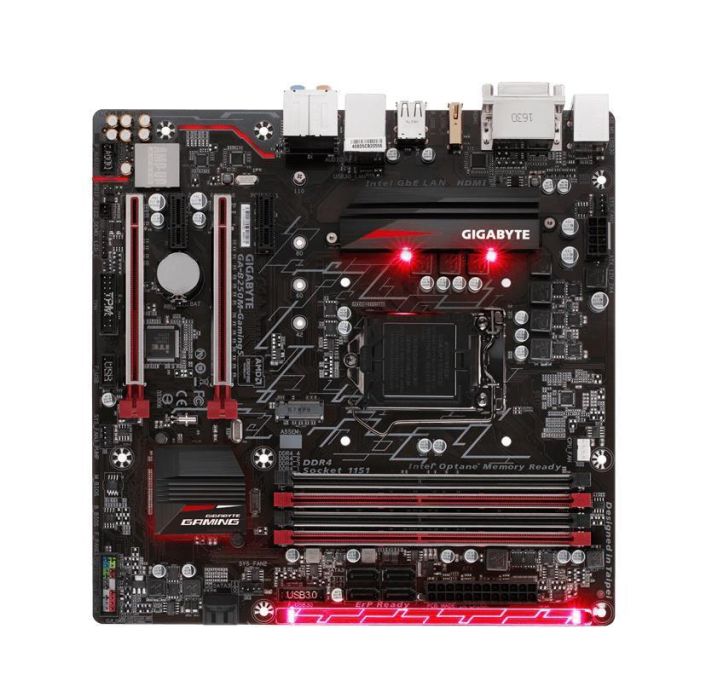 GA-B250M-Gaming5(rev.1.0) Gigabyte Socket LGA 1151 Intel B250 Express Chipset 7th/6th Generation Core i7 / i5 / i3 / Pentium / Celeron Processors Support DDR4 4x DIMM 6x SATA 6.0Gb/s Micro-ATX Motherboard (Refurbished) GA-B250M-Gaming 5 (rev. 1.0)