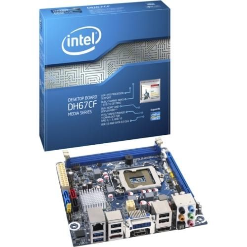 BLKDH67CFB3 Intel Desktop Motherboard DH67CF iH67 Express Chipset Socket H2 LGA1155 mini ITX 1 x Processor Support (1 x Single Pack) (Refurbished)