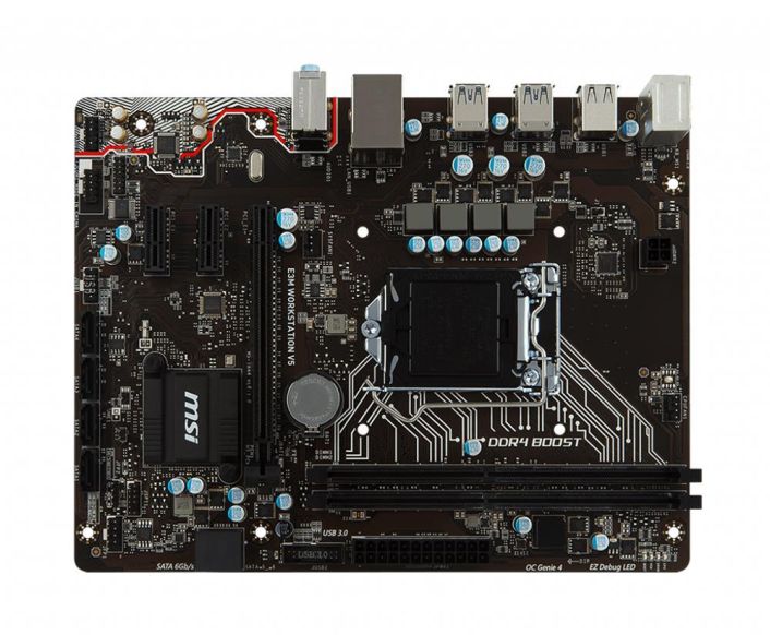 E3M WORKSTATION V5 MSI Socket LGA 1151 Intel Xeon E3-1200 v5 Series/ Core i3 / Pentium / Celeron Processors Support DDR4 6x SATA 6.0Gb/s Micro-ATX Server Motherboard (Refurbished)