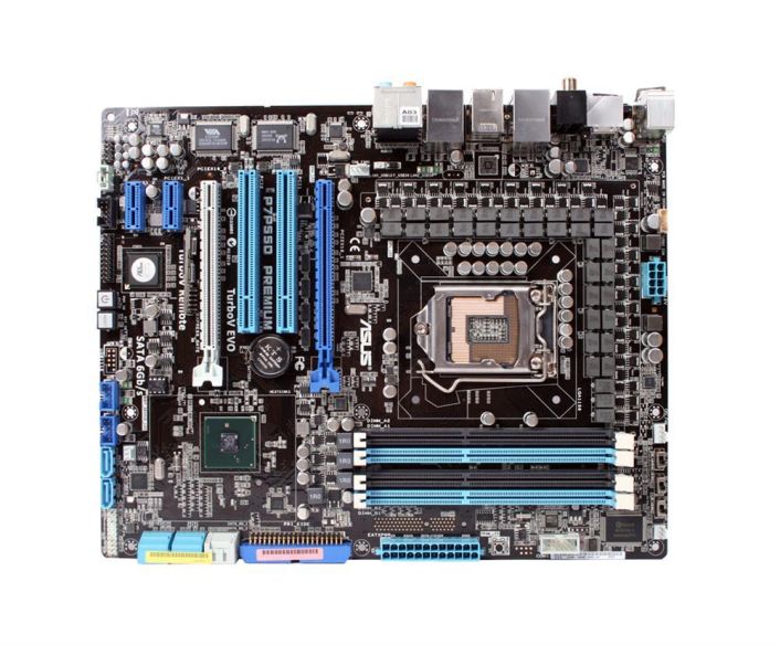 P7P55DPREMIUM ASUS P7P55D Premium Socket LGA 1156 Intel P55 Express Chipset Core i7 / i5 Processors Support DDR3 4x DIMM 6x SATA 3.0 Gb/s ATX Motherboard (Refurbished)
