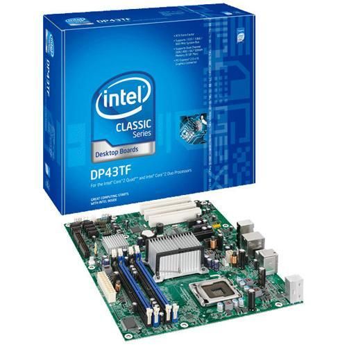 BLKDP43TF Intel Classic DP43TF Desktop ATX Chipset Socket T LGA 775 Motherboard 1x Processor Support (Refurbished)