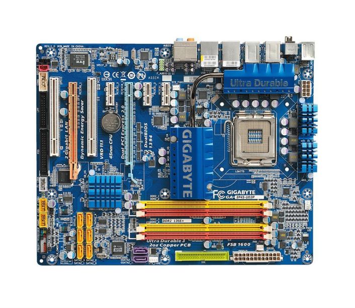 GA-EP45-UD3P Gigabyte P45/ICH10 Chipset Core 2 Extreme/ Core 2 Quad/ Core 2 Duo/ Pentium Dual Core/ Celeron Processors Support Socket LGA 775 ATX Motherboard (Refurbished)