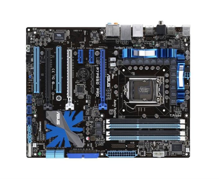 P7P55DPRO ASUS P7P55D PRO Socket LGA 1156 Intel P55 Express Chipset Core i7 / i5 Processors Support DDR3 4x DIMM 6x SATA 3.0 Gb/s ATX Motherboard (Refurbished)