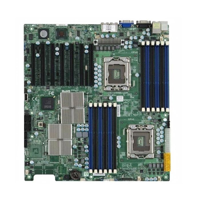 X8DTH-IF-O SuperMicro X8DTH-IF Dual Socket LGA 1366 Intel 5520 Chipset Intel Xeon 5600/5500 Series Processors Support DDR3 12x DIMM 6x SATA2 3.0Gb/s Extended-ATX Server Motherboard (Refurbished)