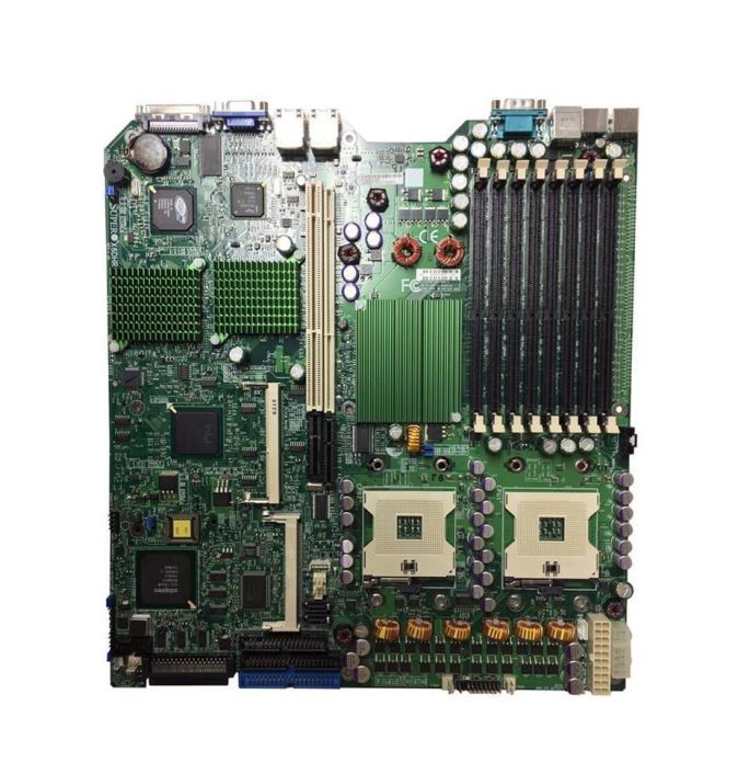 X6DHR-8G2-O SuperMicro Dual Socket FC-mPGA4 Intel E7520 Chipset Dual 64-Bit Intel Xeon Processors Support DDR2 8x DIMM 2x SATA Extended-ATX Server Motherboard (Refurbished)