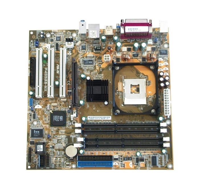 P4S533-MX ASUS Socket 478 Intel SiS651 Chipset Intel Celeron / Pentium 4 Processors Support DDR 2x DIMM ATA Micro-ATX Motherboard (Refurbished)