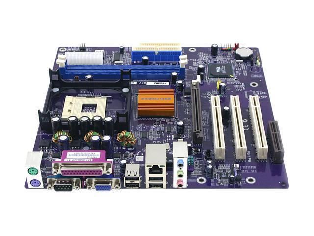 P4VMM2 EMC Socket 478 VIA P4M266A + VIA VT8235 Chipset Intel Pentium 4/ Celeron Processors Support DDR 2x DIMM 2x ATA 100 Micro ATX Motherboard (Refurbished)