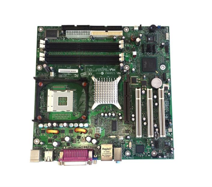 BLKD845GVFN Intel D845GVFN Socket 478 Intel 845GV + Intel ICH4 Chipset Intel Pentium 4/ Celeron D/ Celeron Processors Support DDR 2x DIMM ATA-100 Micro-ATX Motherboard (Refurbished)