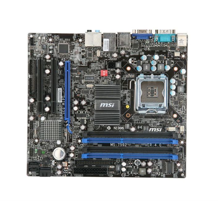 G41MP35 MSI Intel G41 LGA 775 Gmax 4500 GBlan 1 Pciex16 2 Pci 4 Ddr3 (Max 4GB) Matx Overclock Switch Hdmi (Refurbished)