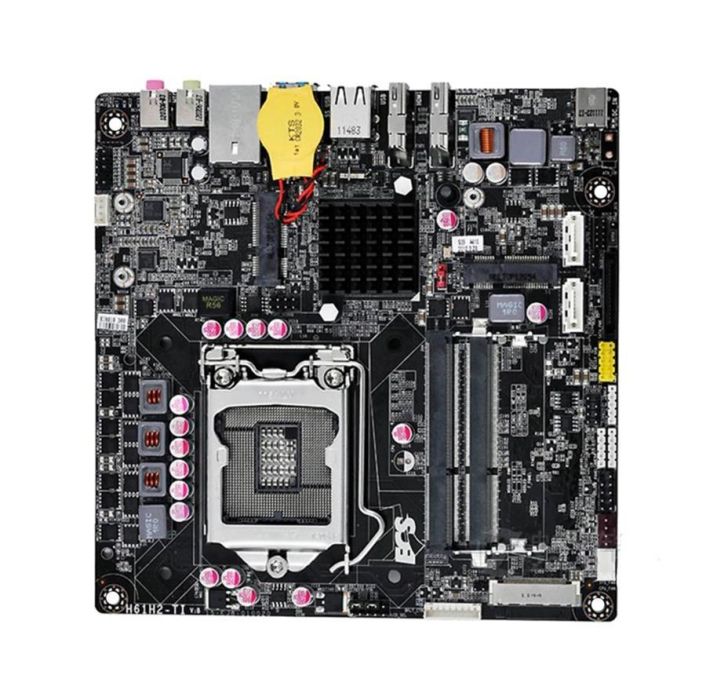 H61H2TI ECS Socket LGA 1155 Intel H61 Express Chipset Core i7 / i5 / i3 / Pentium / Celeron Processors Support DDR3 2x DIMM 2x SATA2 3.0Gb/s Thin Mini ITX Motherboard (Refurbished)
