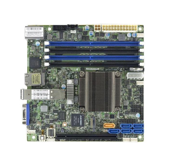 MBD-X10SDV-12C-TLN4F SuperMicro X10SDV-12C-TLN4F Socket FCBGA1667 System On Chipset Intel Xeon D-1557 Processors Support DDR4 4x DIMM 6x SATA3 6.0Gb/s Mini-ITX Server Motherboard (Refurbished)