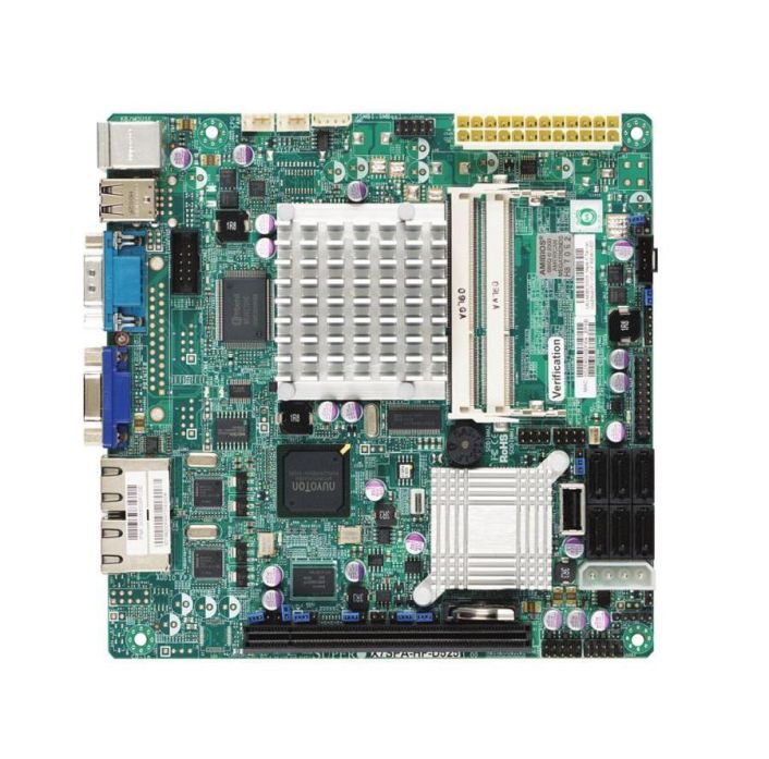 X7SPA-HF-D525-O SuperMicro X7SPA-HF-D525 Socket On Board Intel ICH9R Express Chipset Intel Atom D525 Processors Support DDR3 2x SO-DIMM 6x SATA 3.0Gb/s Mini ITX Server Motherboard (Refurbished)