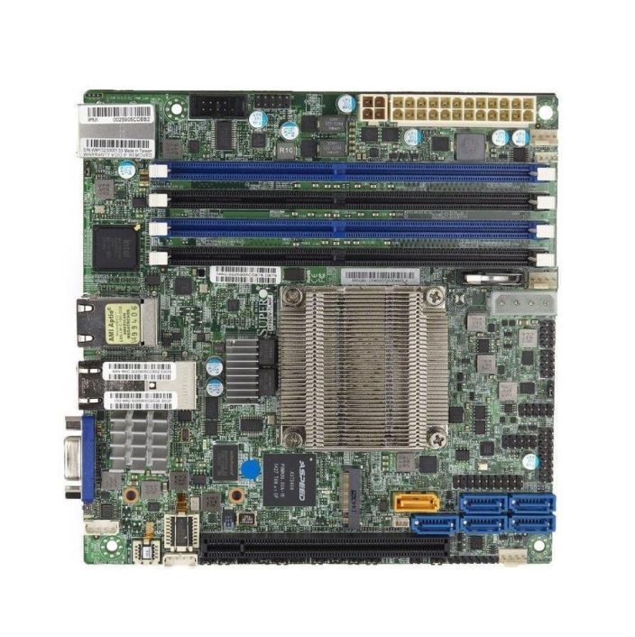 MBD-X10SDV-4C-TLN4F-O SuperMicro X10SDV-4C-TLN4F Single Socket FCBGA 1667 System On Chipset Intel Xeon D-1518 Processors Support DDR4 4x DIMM 6x SATA3 6.0Gb/s Mini-ITX Server Motherboard (Refurbished)