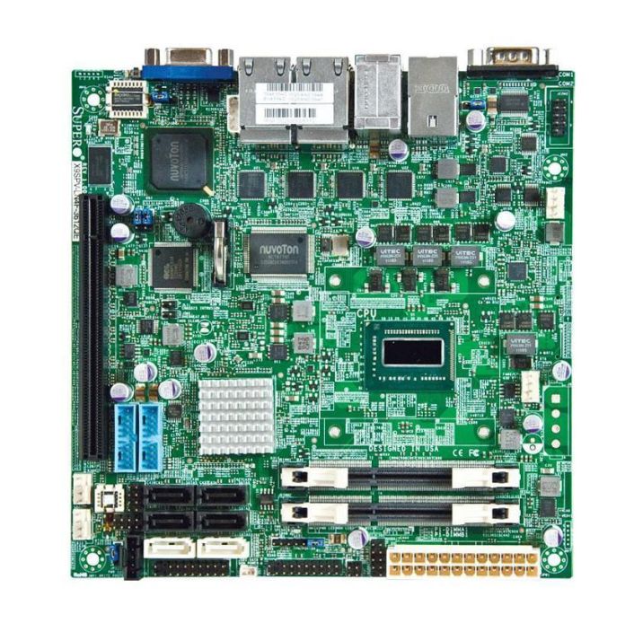 MBD-X9SPV-F-3217UE-O SuperMicro X9SPV-F-3217UE Intel QM77 Chipset Intel Core i3-3217UE Processors Support DDR3 2x SO-DIMM 4x SATA2 3.0Gb/s Mini-ITX Motherboard (Refurbished)