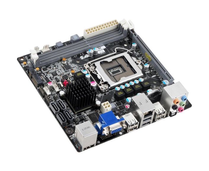H61H2I ECS Motherboard H61h2-i LGA1155 2xdual-channel DDR3 1600 Mini-itx   (Refurbished)