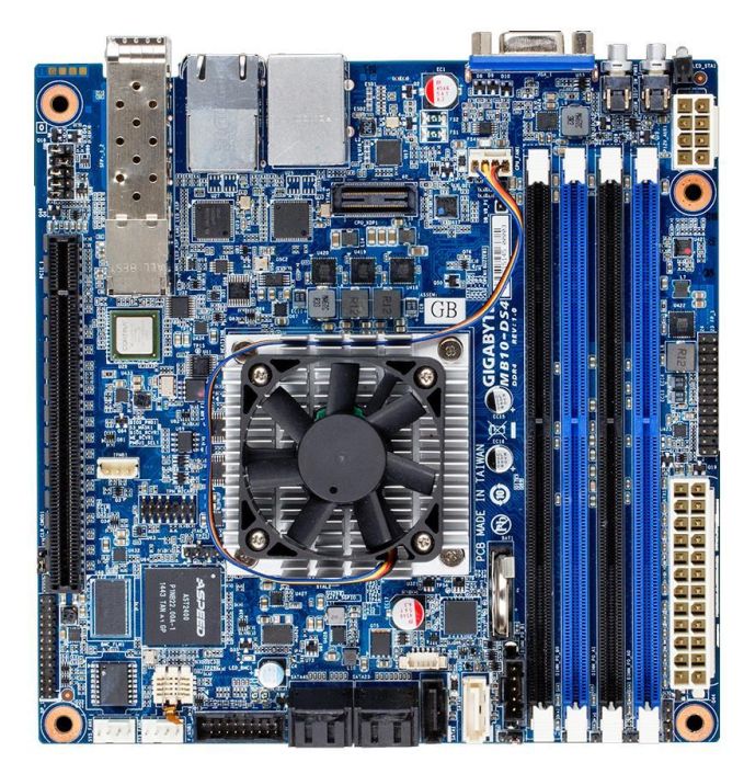 MB10-DS4 Gigabyte Socket BGA 1667 Xeon D-1521 Processors Support DDR4 4x DIMM 6x SATA 6.0Gb/s Mini-ITX Server Motherboard (Refurbished)