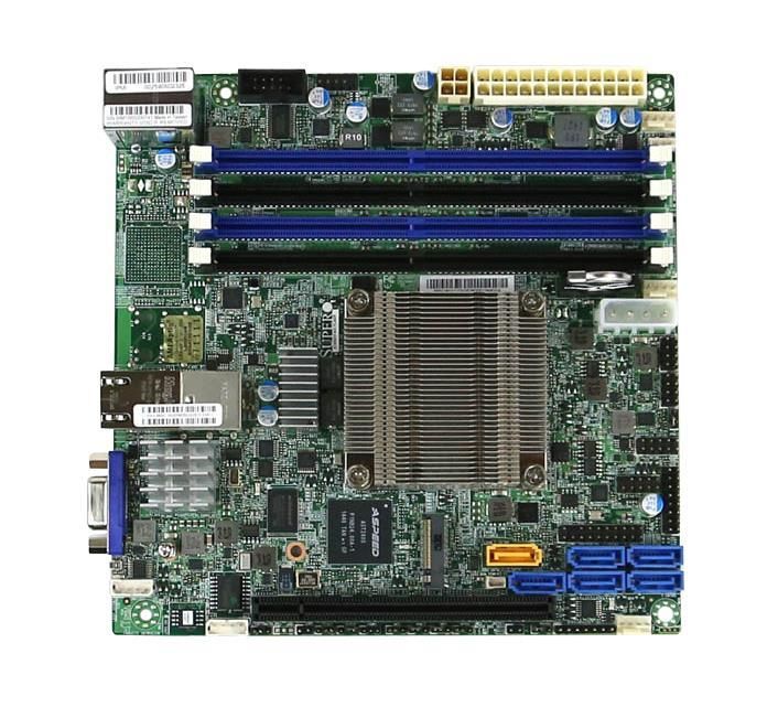 MBDX10SDV4CTLN2FO SuperMicro X10SDV-4C-TLN2F Socket LGA FCBGA1667 System On Chipset Intel Xeon D-1521 Processors Support DDR4 4x DIMM 6x SATA3 6.0Gb/s Mini-ITX Server Motherboard (Refurbished)