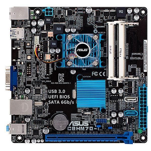 C8HM70-I ASUS Intel HM70 Chipset Intel Celeron 847 Processors Support DDR3 2x SO-DIMM 1x SATA 3.0Gb/s Mini-ITX Motherboard (Refurbished)