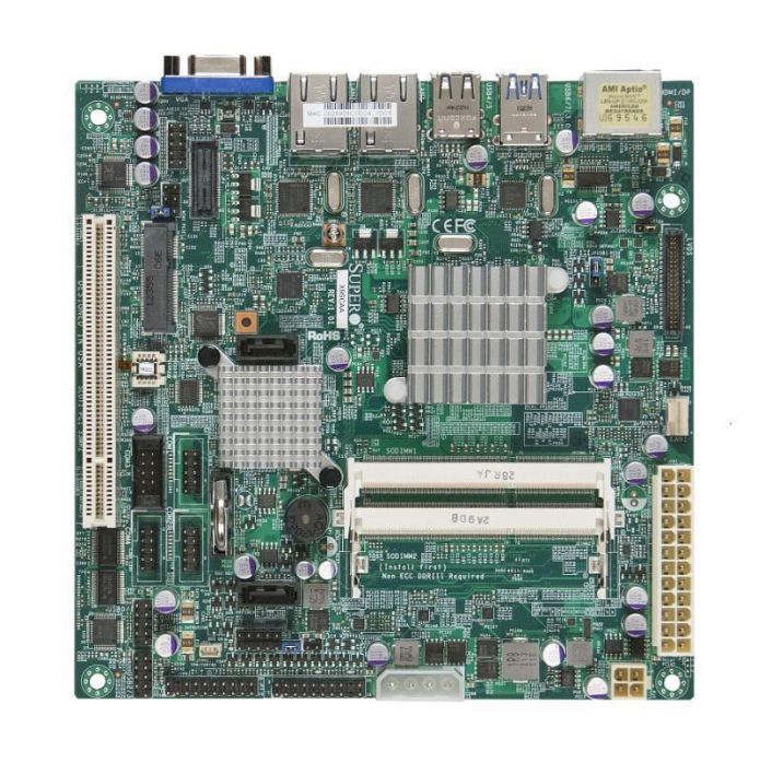 X9SCAAB SuperMicro X9SCAA Socket FCBGA559 Intel NM10 Express Chipset Intel Atom N2800 Processors Support DDR3 SO-DIMM 2x SATA3 3.0Gb/s Mini-ITX Motherboard (Refurbished)