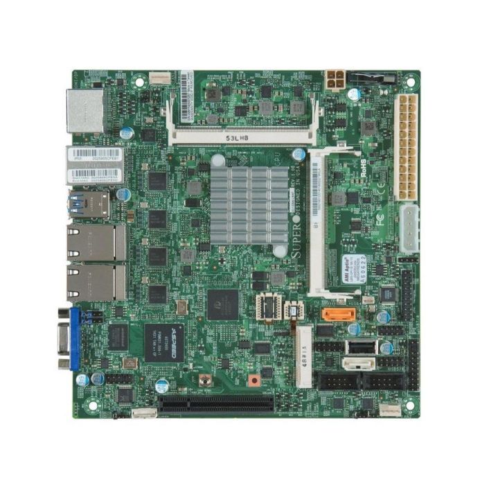 MBD-X11SBA-F-O SuperMicro X11SBA-F Socket FCBGA1170 System On Chipset Intel Pentium N3710 Processors Support DDR3 2x DIMM 2x SATA3 6.0Gb/s Mini-ITX Motherboard (Refurbished)