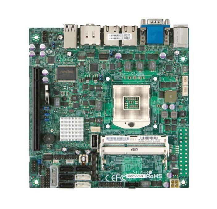 X9SCV-QV4-B SuperMicro X9SCV-QV4 Socket G2 Intel QM67 Chipset 2nd/3rd Generation Core i7 / i5 / i3 / Celeron Processors Support DDR3 2x So-DIMM 4x SATA2 3.0Gb/s Mini-ITX Motherboard (Refurbished)