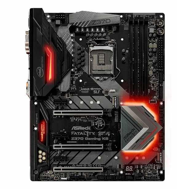 90-MXB5V0-A0UAYZ ASRock Fatal1ty Z370 Gaming K6 Socket LGA 1151 Intel Z370 Chipset 8th Generation Core Processors Support DDR4 4x DIMM 6x SATA3 6.0Gb/s ATX Motherboard (Refurbished)