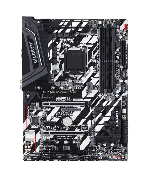 Z370XP SLI Gigabyte Socket LGA 1151 Intel Z370 Express Chipset 8th Generation Core i7 / i5 / i3 Processors Support DDR4 4x DIMM 6x SATA 6.0Gb/s ATX Motherboard (Refurbished)