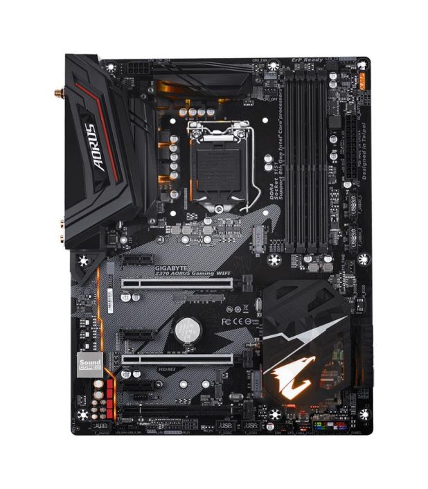 Z370 AORUS GAMING WIFI Gigabyte Socket LGA 1151 Intel Z370 Express Chipset 8th Generation Core i7 / i5 / i3 / Processors Support DDR4 4x DIMM 6x SATA 6.0Gb/s ATX Motherboard (Refurbished)