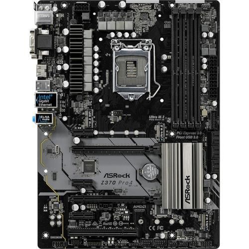 Z370 Pro4 ASRock Socket LGA 1151 Intel Z370 Chipset 8th Generation Core Processors Support DDR4 4x DIMM 6x SATA3 6.0Gb/s ATX Motherboard (Refurbished)