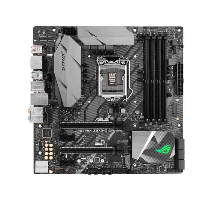 ROGSTRIXZ370GGAMING(WIFI-AC) Asus Socket LGA 1151 Intel Z370 Chipset 8th Generation Core Processors Support DDR4 4x DIMM 6x SATA 6.0Gb/s Micro-ATX Motherboard (Refurbished)