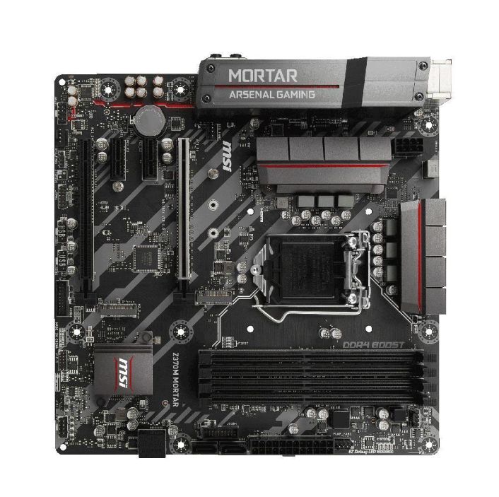 Z370MMORTAR MSI Socket LGA 1151 Intel Z370 Express Chipset 8th Generation Core i7 / i5 / i3 / Pentium / Celeron Processors Support DDR4 4x DIMM 4x SATA 6.0Gb/s Micro-ATX Motherboard (Refurbished) Z370M MORTAR
