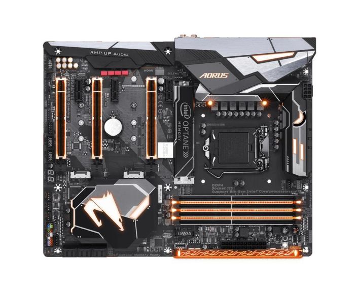 Z370 AORUS GAMING 7-OP Gigabyte Socket LGA 1151 Intel Z370 Express Chipset 8th Generation Core i7 / i5 / i3 / Pentium / Celeron Processors Support DDR4 4x DIMM 6x SATA 6.0Gb/s ATX Motherboard (Refurbished)