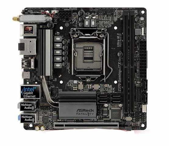 90-MXB670-A0UAYZ ASRock Fatal1ty Z370 Gaming-ITX/ac Socket LGA 1151 Intel Z370 Chipset 8th Generation Core Processors Support DDR4 2x DIMM 6x SATA3 6.0Gb/s Mini-ITX Motherboard (Refurbished)