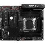 X99A SLI MSI Socket LGA 2011-3 Intel X99 Express Chipset Core i7 Extreme Edition Processors Support DDR4 8x DIMM 10x SATA 6.0Gb/s ATX Motherboard (Refurbished)