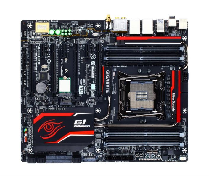 GA-X99-GamingG1WIFI Gigabyte Socket LGA 2011-3 Intel X99 Express Chipset Xeon E5-1600/ E5-2600/ E5-4600 v3/v4 Core i7 Processors Support DDR4 8x DIMM 10x SATA Extended ATX Motherboard (Refurbished) GA-X99-Gaming G1 WIFI