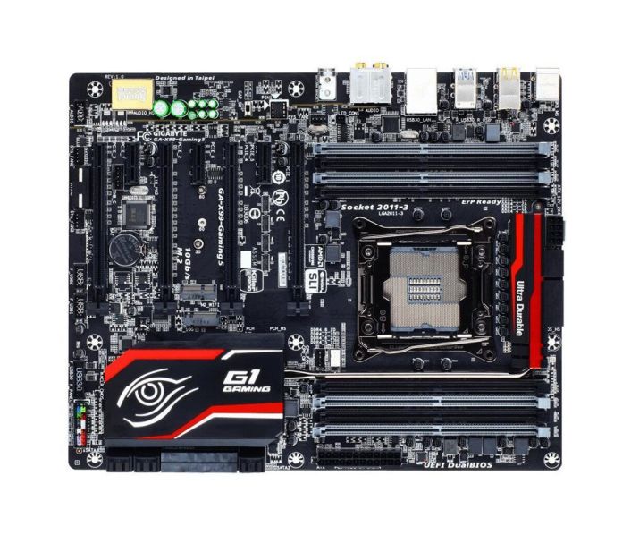 GA-X99-Gaming5 Gigabyte Socket LGA 2011-3 Intel X99 Express Chipset Xeon E5-1600/ E5-2600/ E5-4600 v3/v4 Core i7 Processors Support DDR4 8x DIMM 10x SATA ATX Motherboard (Refurbished) GA-X99-Gaming 5