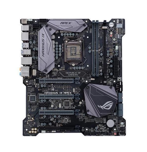 ROG MAXIMUS IX APEX Asus Socket LGA 1150 Intel Z270 Chipset 7th/6th Generation Core i7 / i5 / i3 / Pentium / Celeron Processors Support DDR4 2x DIMM 4x SATA 6.0Gb/s Extended ATX Motherboard (Refurbished)
