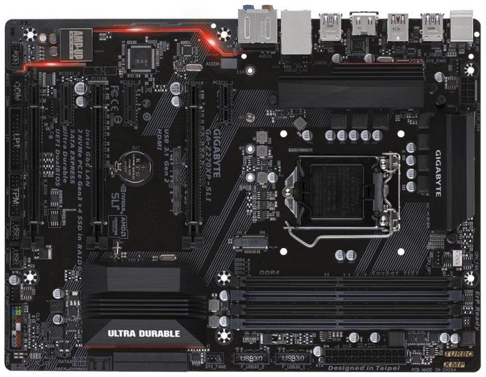 GA-Z270XP-SLI Gigabyte Ultra Durable Desktop Motherboard Intel Z270 Chipset Socket H4 LGA-1151 (Refurbished)