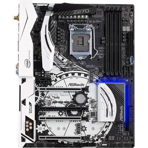 Z270 Taichi ASRock Socket LGA 1151 Intel Z270 Chipset 7th/6th Generation Core i7 / i5 / i3 / Pentium / Celeron Processors Support DDR4 4x DIMM 6x SATA3 6.0Gb/s ATX Motherboard (Refurbished)