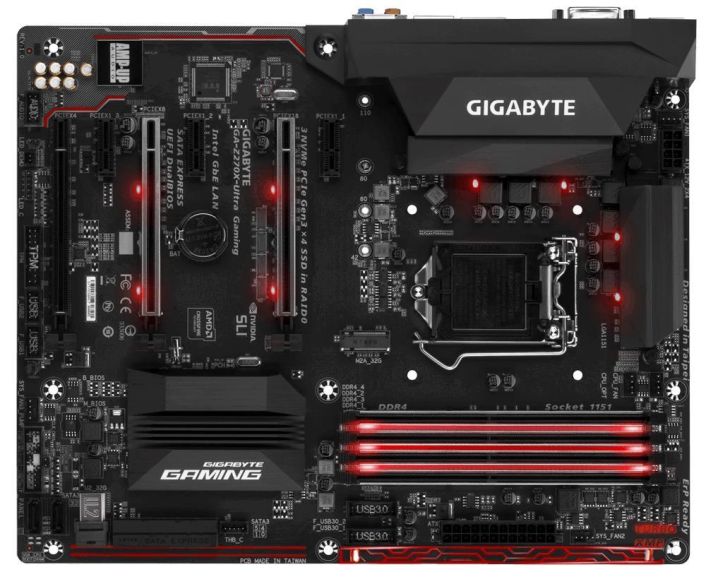 GA-Z270X-Ultra Gaming Gigabyte Socket LGA 1151 Intel Express Z270 Express Chipset 7th/6th Generation Core i7 / i5 / i3 / Pentium / Celeron Processors Support DDR4 4x DIMM 6x SATA 6.0Gb/s ATX Motherboard (Refurbished)